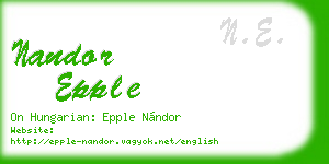 nandor epple business card